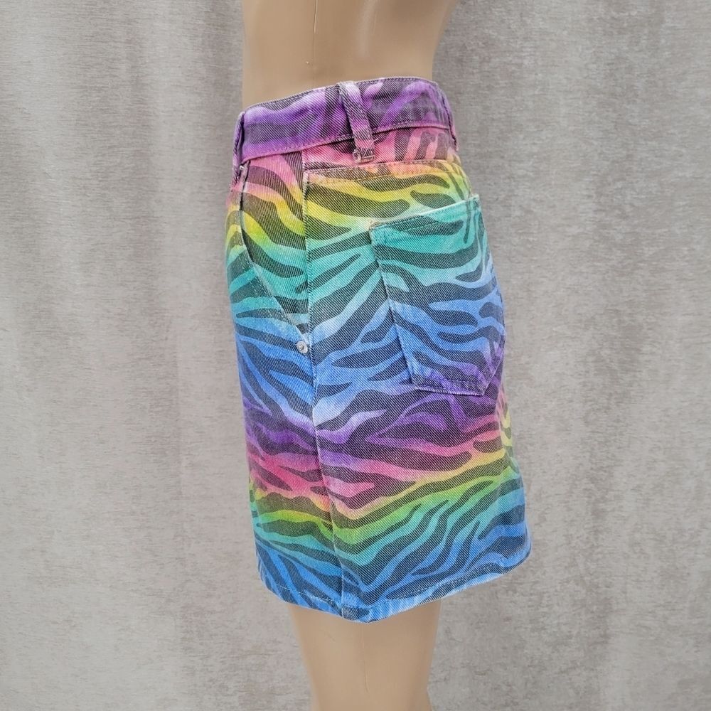 Signature8 Multicolor Zebra Print Skirt - Picture 4 of 11